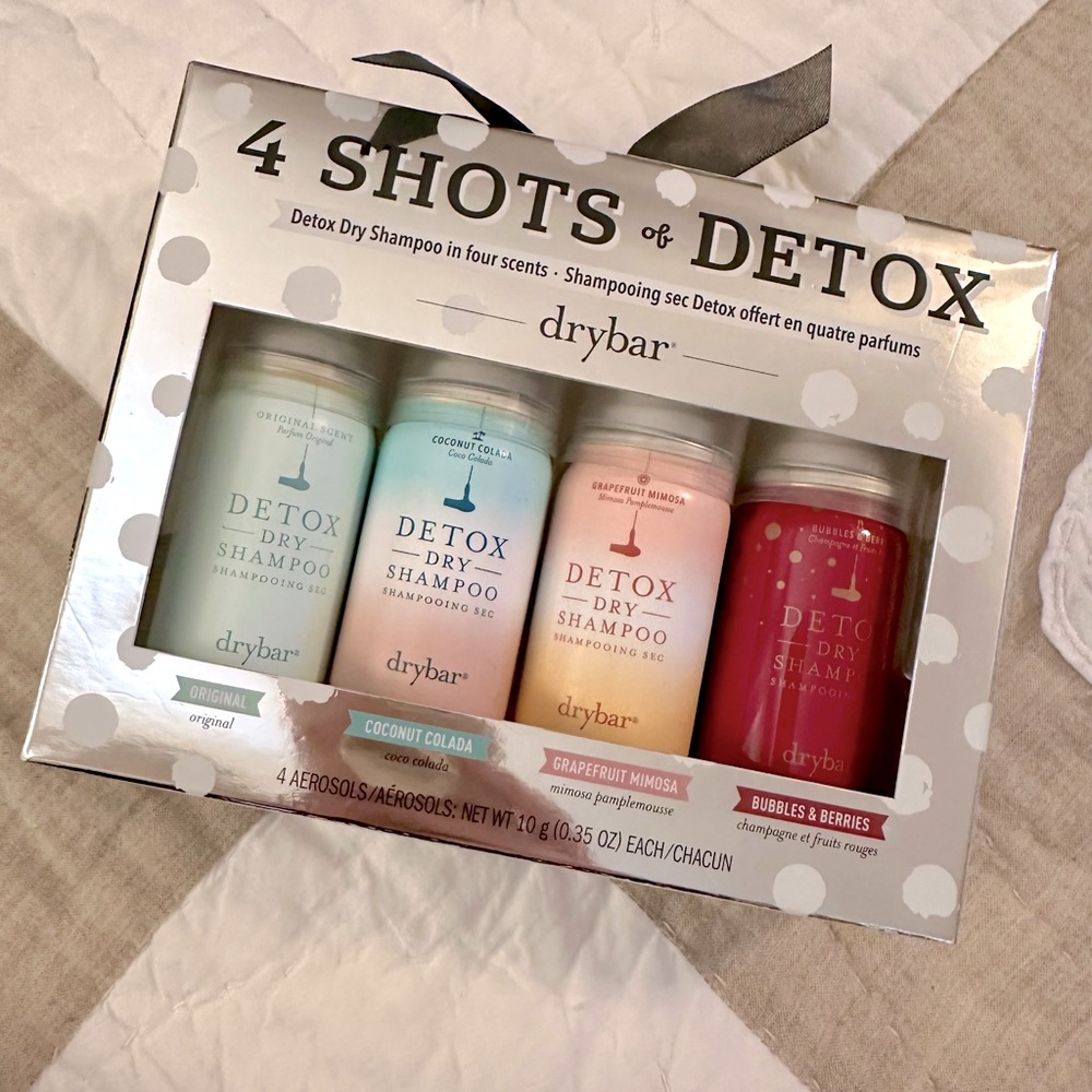 NIB Drybar 4 Shots of Detox Set -Dry Shampoo in 4 Scents 🤩